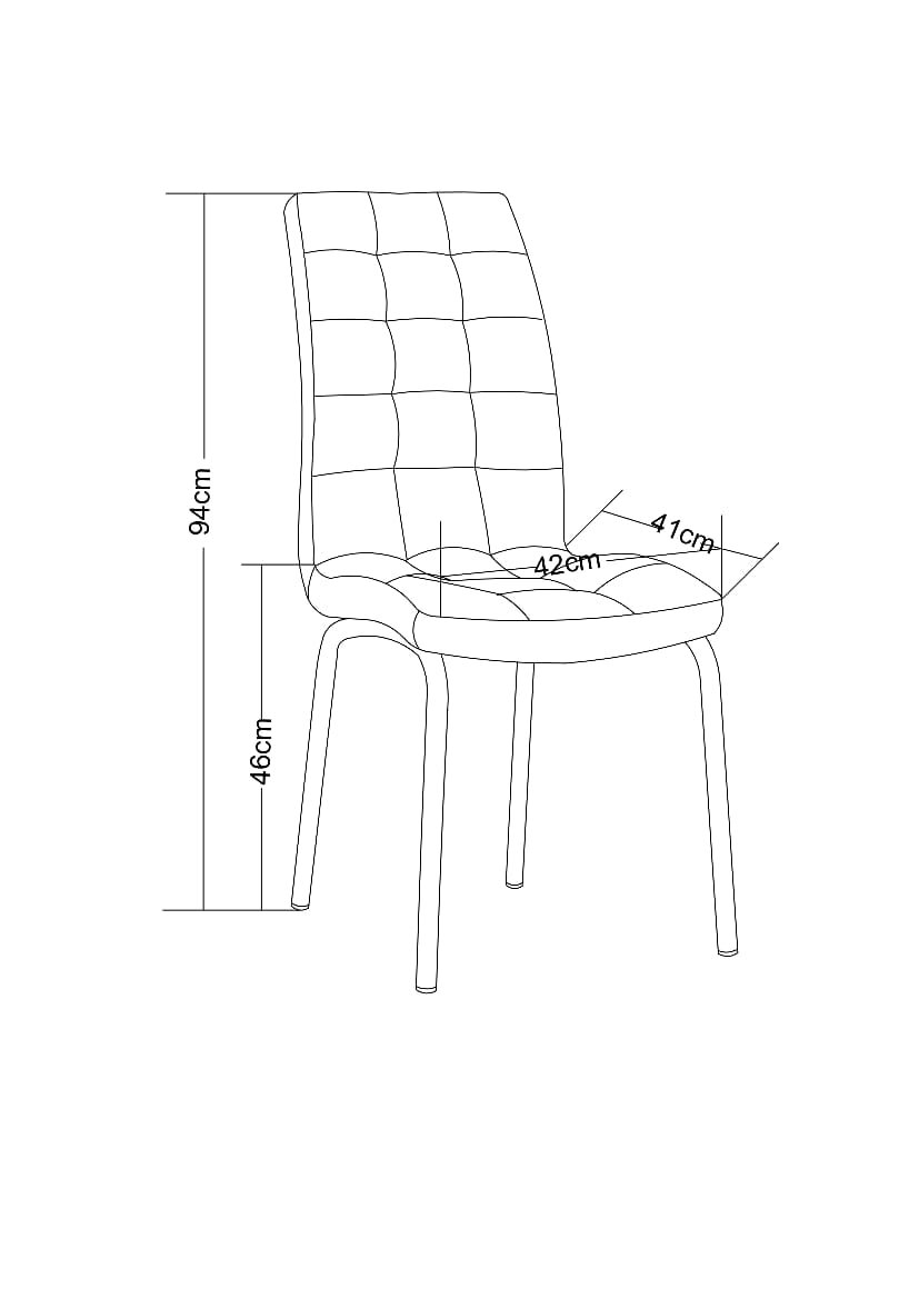 Ensemble de table à Manger argenté en Marbre Blanc ET 4 Chaises Similicuir Gris - Meublei