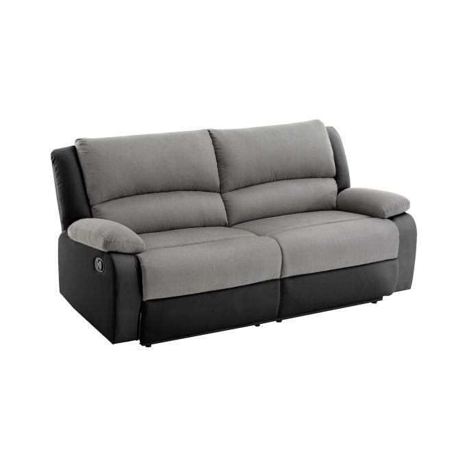 Canapé de relaxation 9121 avec 2 assises XXL en microfibre et simili - Meublei