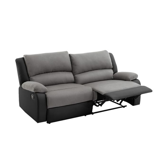 Canapé de relaxation 9121 avec 2 assises XXL en microfibre et simili - Meublei