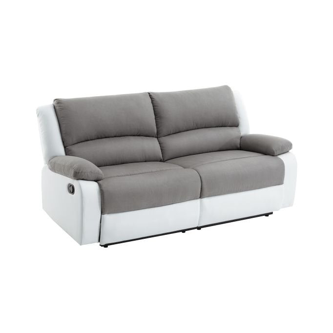 Canapé de relaxation 9121 avec 2 assises XXL en microfibre et simili - Meublei