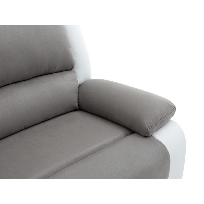 Canapé de relaxation 9121 avec 2 assises XXL en microfibre et simili - Meublei