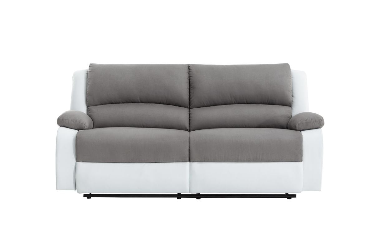 Canapé de relaxation 9121 avec 2 assises XXL en microfibre et simili - Meublei