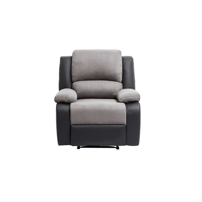 Ensemble canapé 9121 relax manuel 2 places + fauteuil manuel en microfibre et simili - Meublei