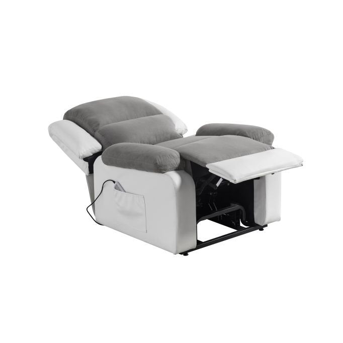 Fauteuil de relaxation électrique 9121 releveur, massant et chauffant en microfibre et simili - Meublei