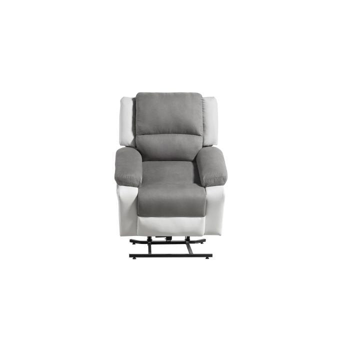 Fauteuil de relaxation électrique 9121 releveur, massant et chauffant en microfibre et simili - Meublei