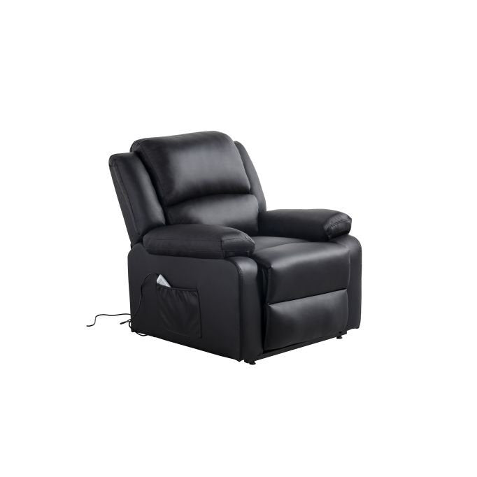 Fauteuil de relaxation électrique 9121 releveur, massant et chauffant en simili - Meublei