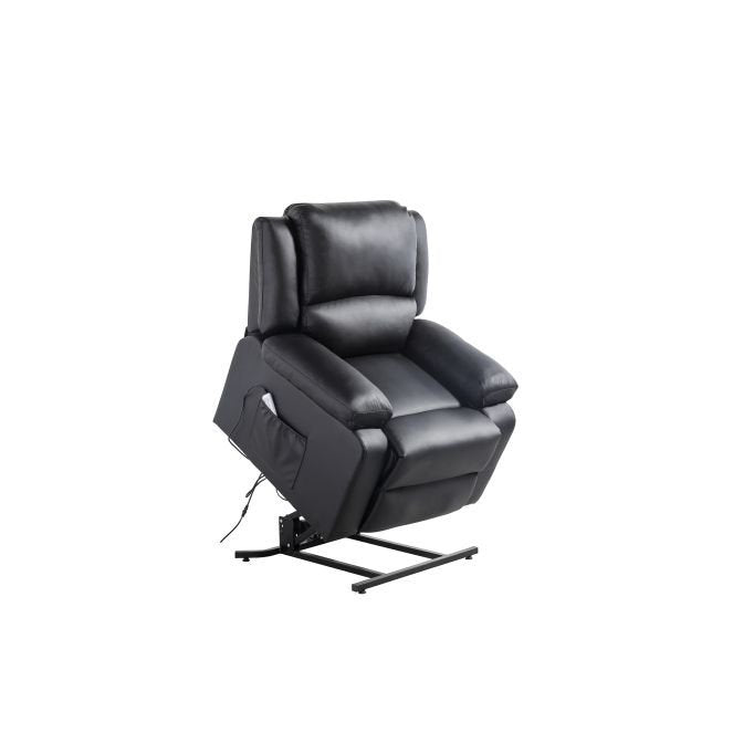 Fauteuil de relaxation électrique 9121 releveur, massant et chauffant en simili - Meublei