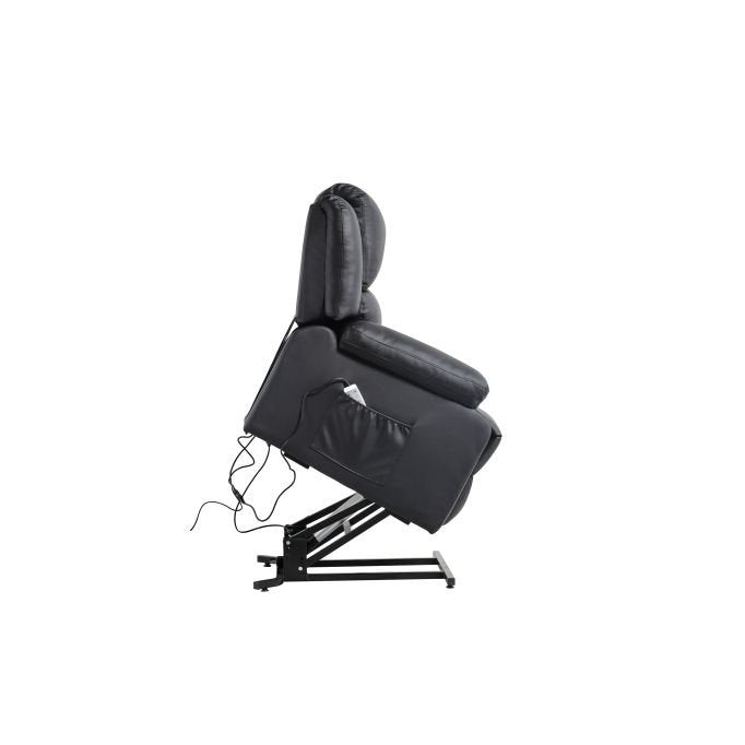 Fauteuil de relaxation électrique 9121 releveur, massant et chauffant en simili - Meublei