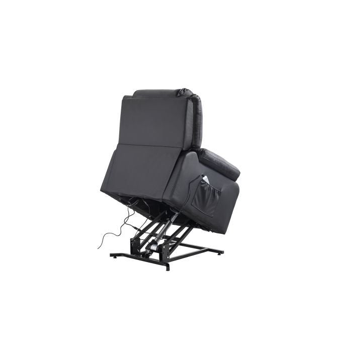 Fauteuil de relaxation électrique 9121 releveur, massant et chauffant en simili - Meublei