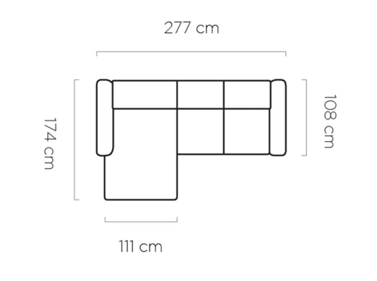 Canapé d’angle  avec  Assise extensible électrique - Meublei