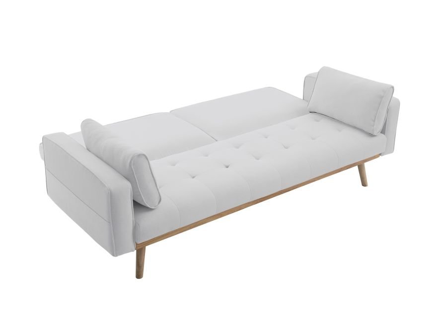 Canapé CASSIO droit convertible style scandinave 3 places en tissu - Meublei