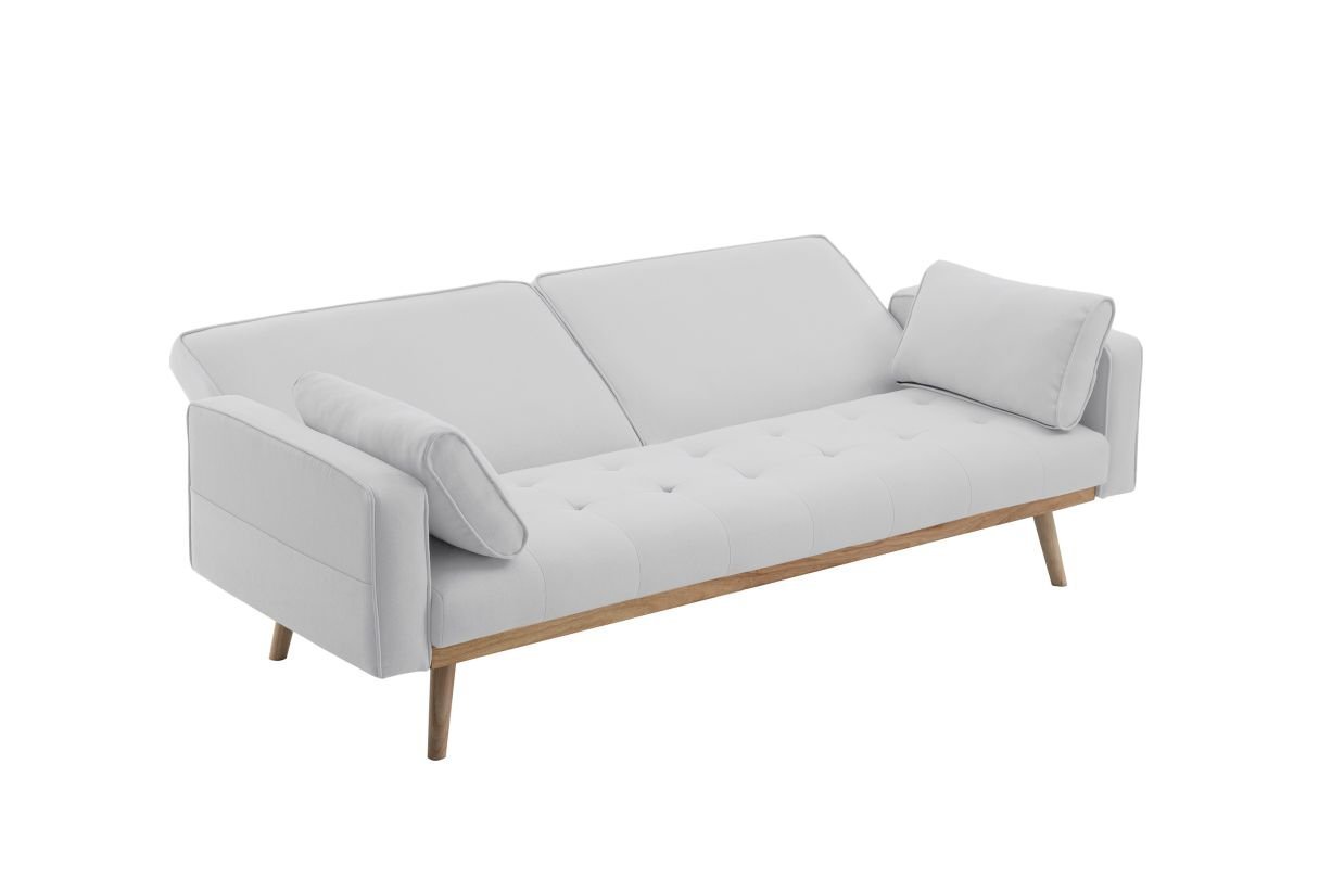 Canapé CASSIO droit convertible style scandinave 3 places en tissu - Meublei