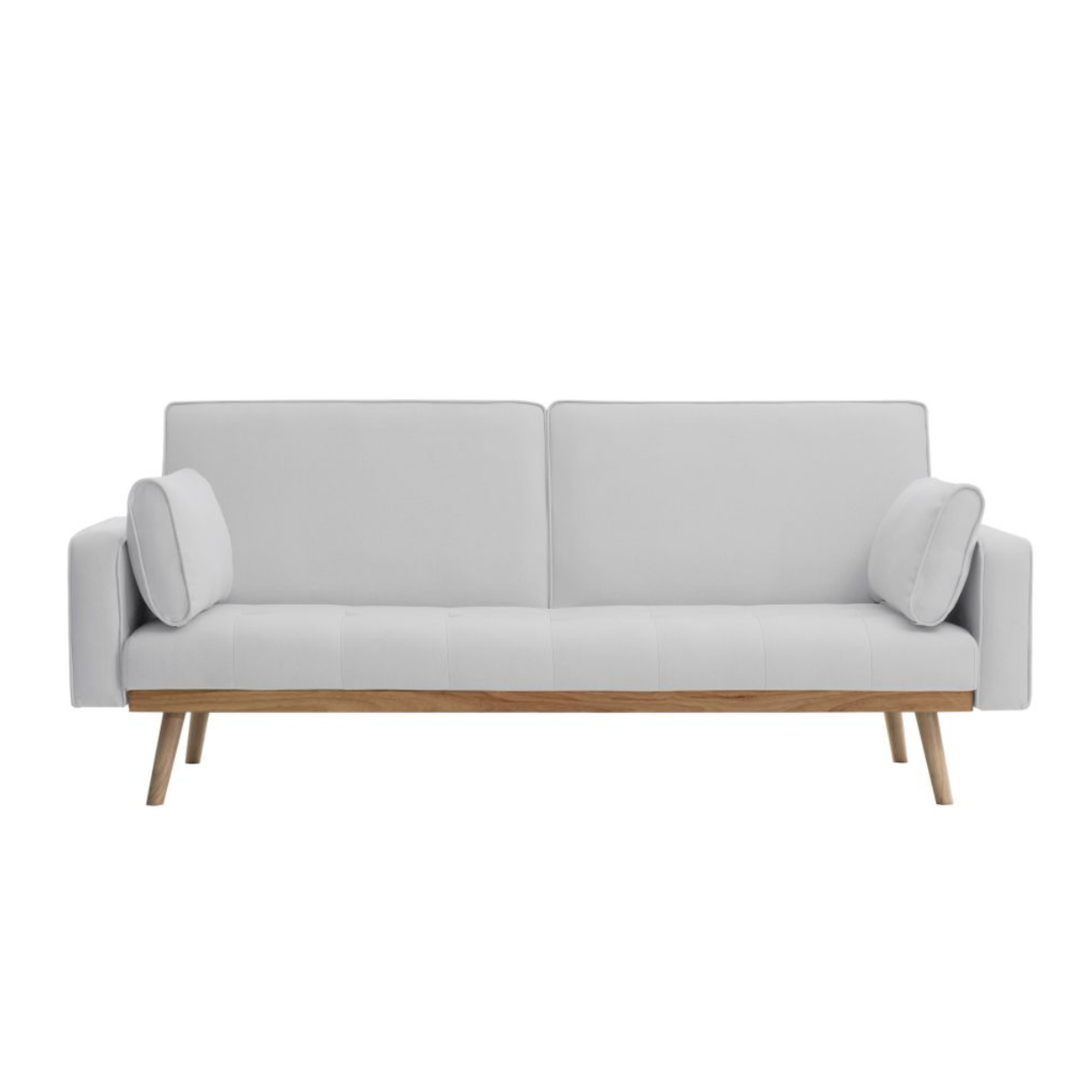 Canapé CASSIO droit convertible style scandinave 3 places en tissu - Meublei