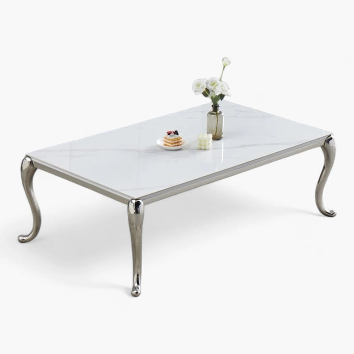 Table basse ceramique en marbre blanc