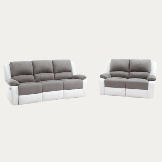 Ensemble canapés 9121 relax manuels 3 + 2 places en microfibre et simili - Meublei