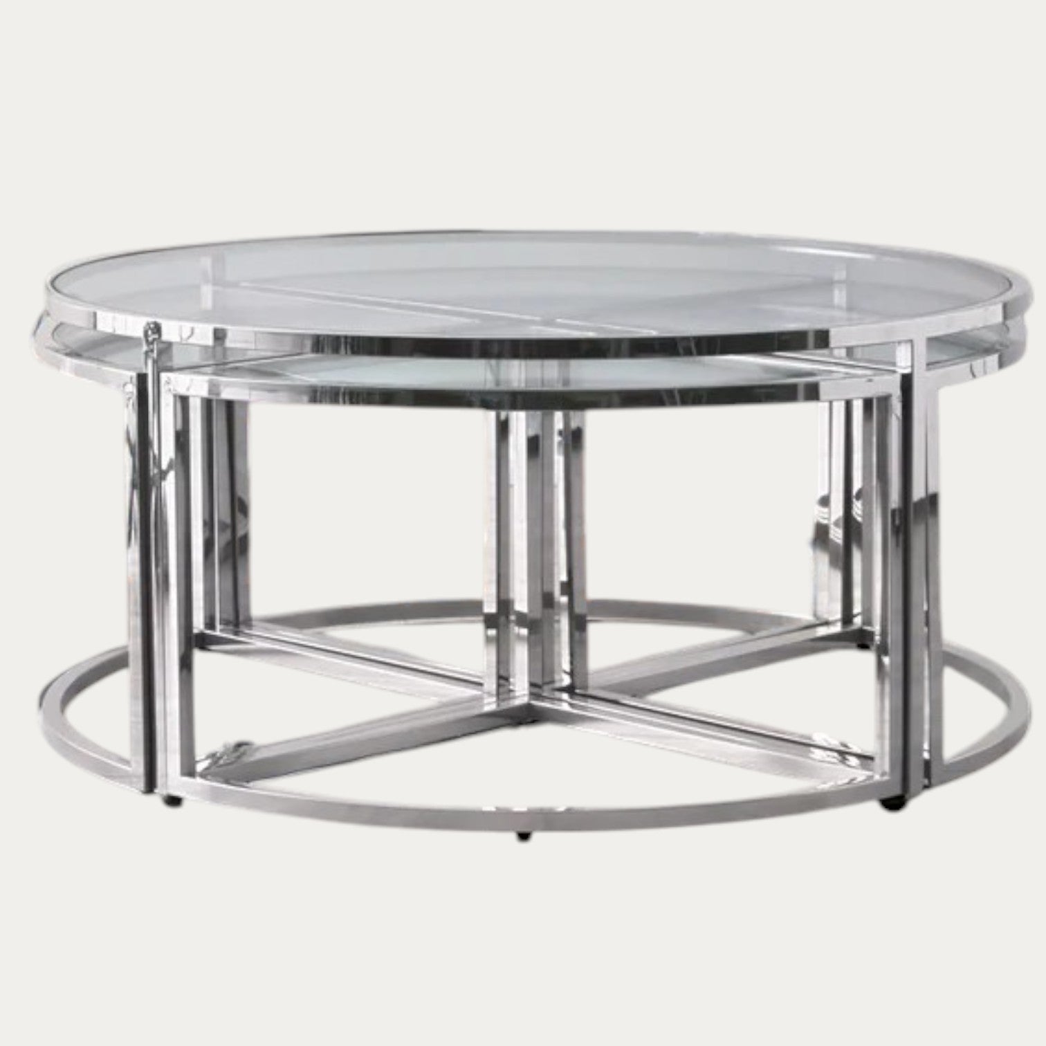 Table Basse argentée transparent - Meublei