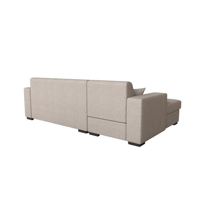 Canapé d'angle CARMINO convertible avec coffre en tissu - Meublei