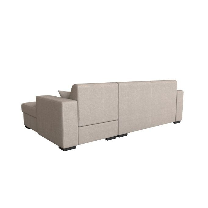 Canapé d'angle CARMINO convertible avec coffre en tissu - Meublei