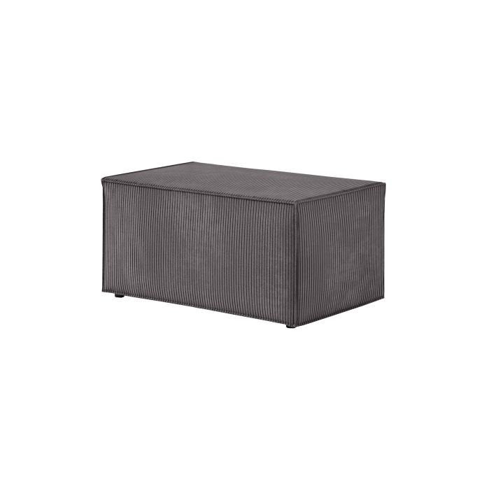 Canapé d'angle CATTERINA convertible réversible avec pouf en velours côtelé - Meublei