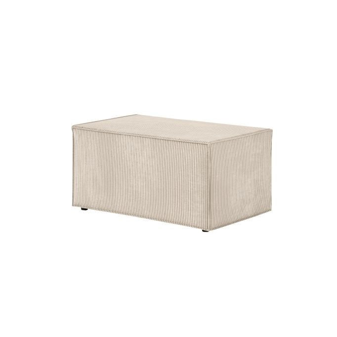 Canapé d'angle CATTERINA convertible réversible avec pouf en velours côtelé - Meublei