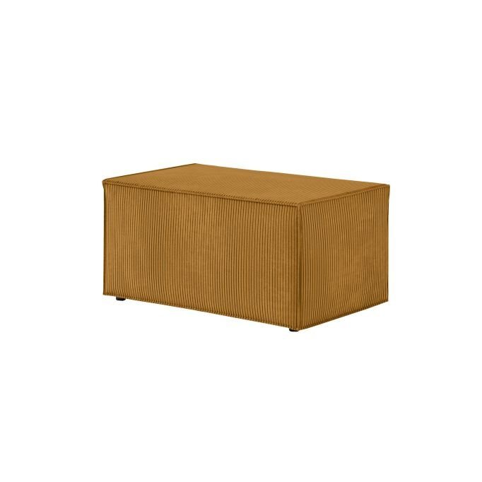 Canapé d'angle CATTERINA convertible réversible avec pouf en velours côtelé - Meublei