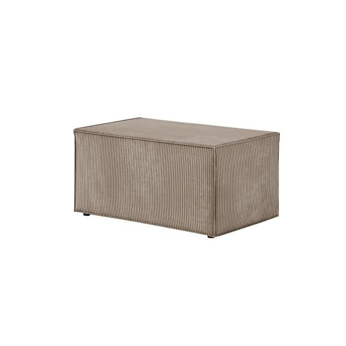 Canapé d'angle CATTERINA convertible réversible avec pouf en velours côtelé - Meublei