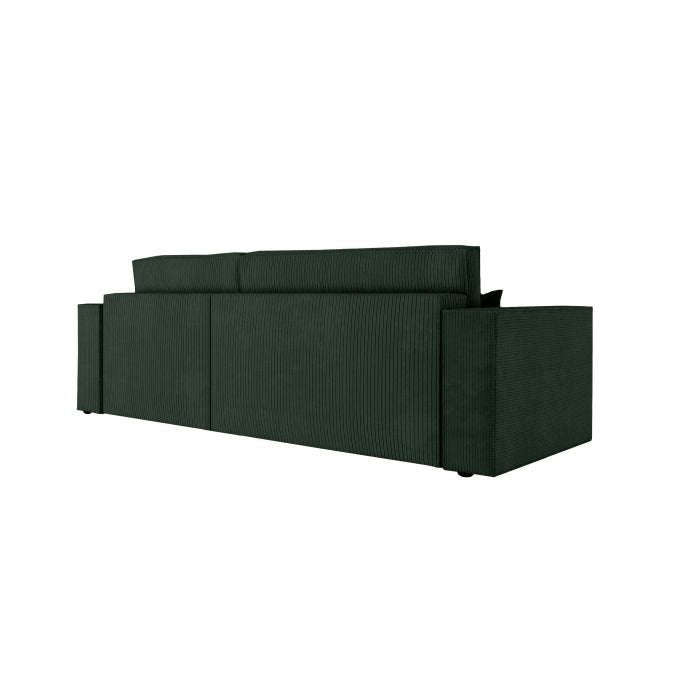 Canapé d'angle CATTERINA convertible réversible avec pouf en velours côtelé - Meublei