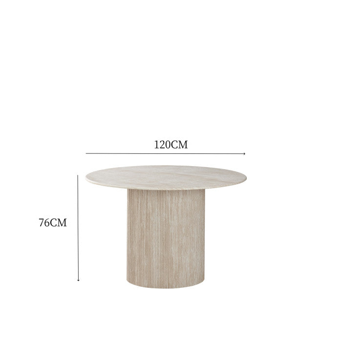 Table à manger avec plateau en marbre et piétement en MDF - Meublei