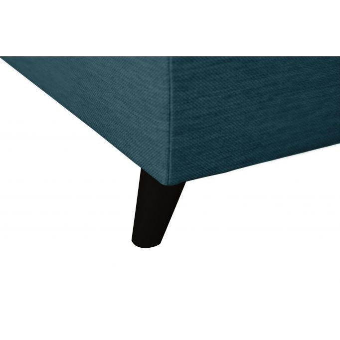 Canapé d'angle ROMEO SCANDINAVE convertible avec coffre, pieds bois noir, en tissu - Meublei