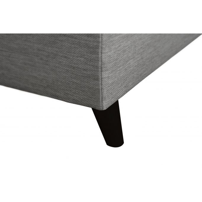 Canapé d'angle ROMEO SCANDINAVE convertible avec coffre, pieds bois noir, en tissu - Meublei