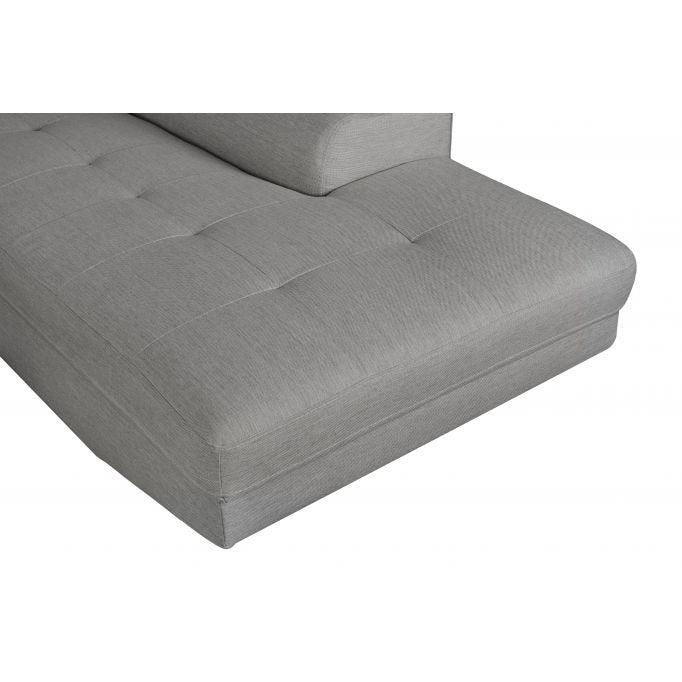 Canapé d'angle ROMEO SCANDINAVE convertible avec coffre, pieds bois noir, en tissu - Meublei