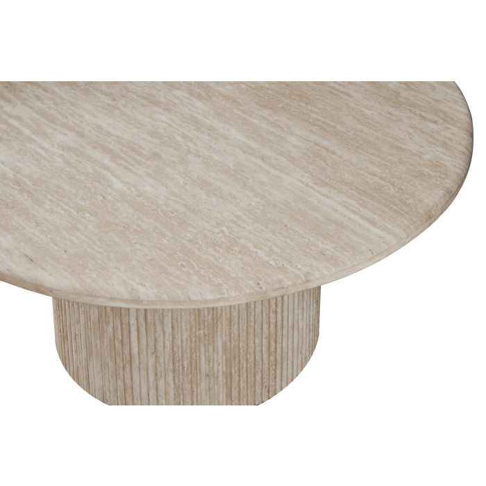 Table basse avec plateau en marbre artificiel et piétement en MDF - Meublei