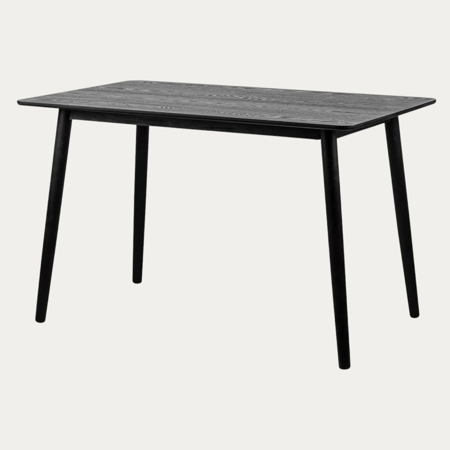 Table repas scandinave bois noyer chêne pieds noir - Meublei