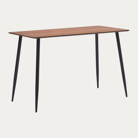 Table repas scandinave bois noyer chêne pieds noir - Meublei