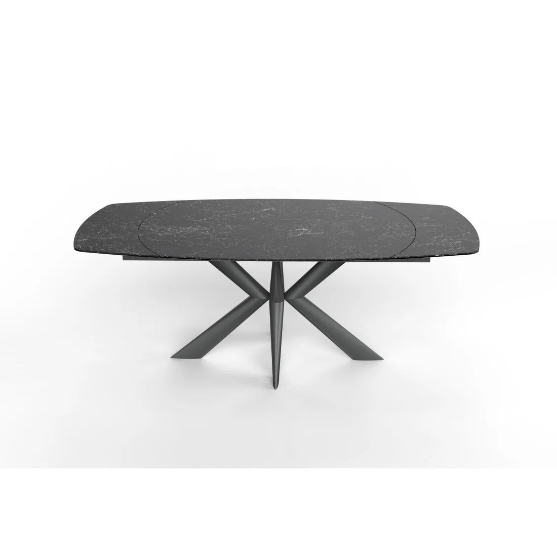 La table de salle à manger extensible Bonita : un design épuré et un plateau rotatif pour un confort optimal - Meublei